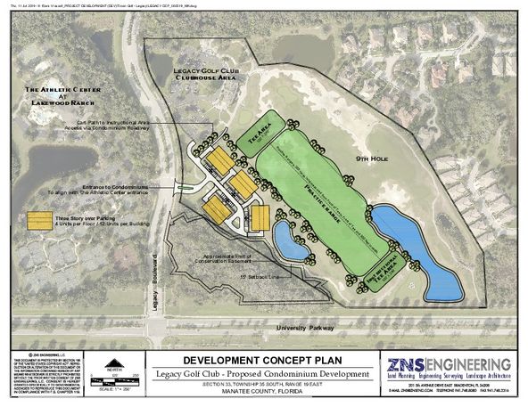 Entitled Land at Entrance to Legacy Golf Club: Legacy Boulevard & University Parkway, Bradenton, FL 34202